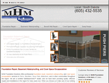 Tablet Screenshot of mhmfoundationrepair.com